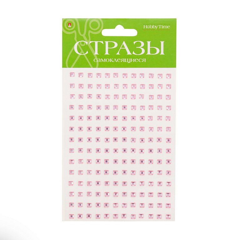 Стразы самоклеящиеся Кубики  4мм 6 цв.