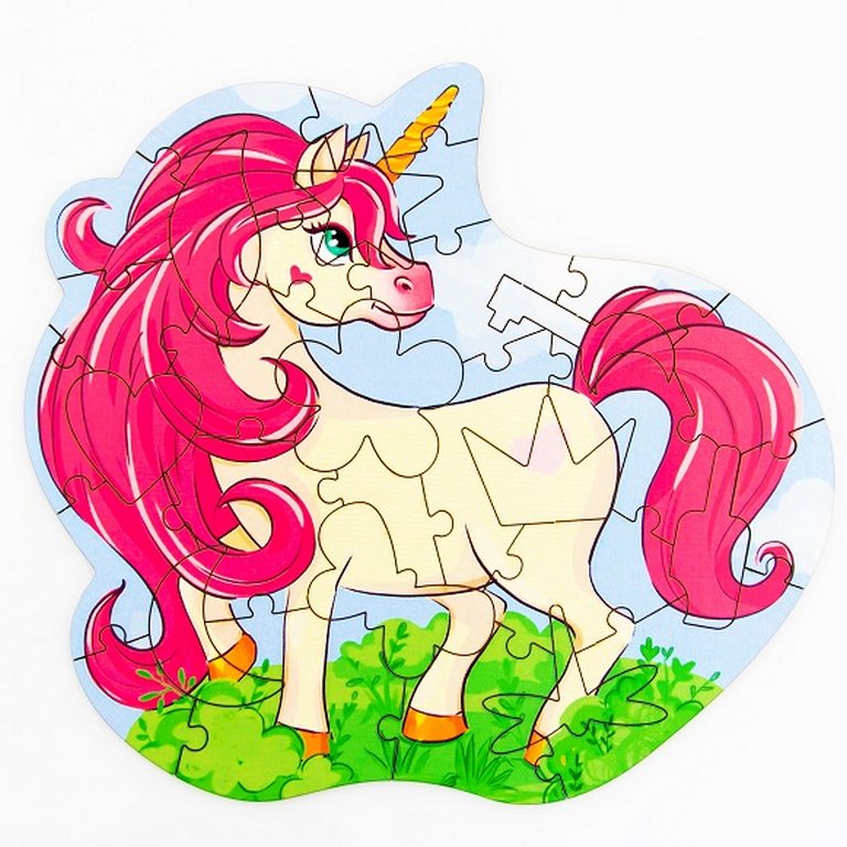 Пазлы деревянные фигурные  32 дет. "Единорог" 3+ Сибирские Игрушки