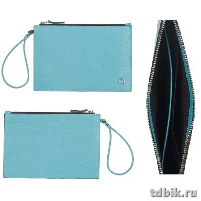 Сумка женская-конверт  D.Morelli , нат. кожа, бирюза