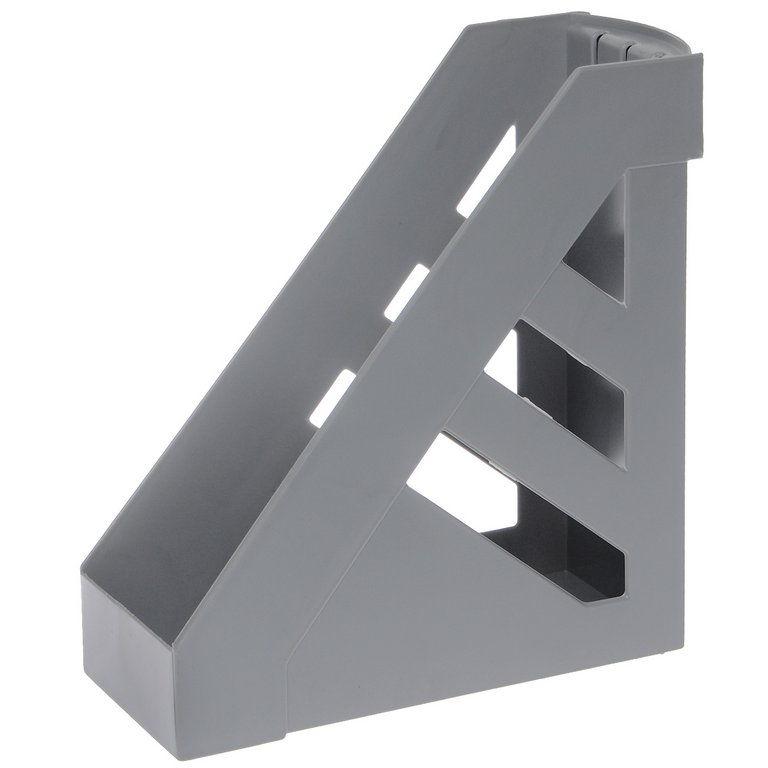 Лоток вертикальный 100 мм Стамм Ультра с карманом, серый