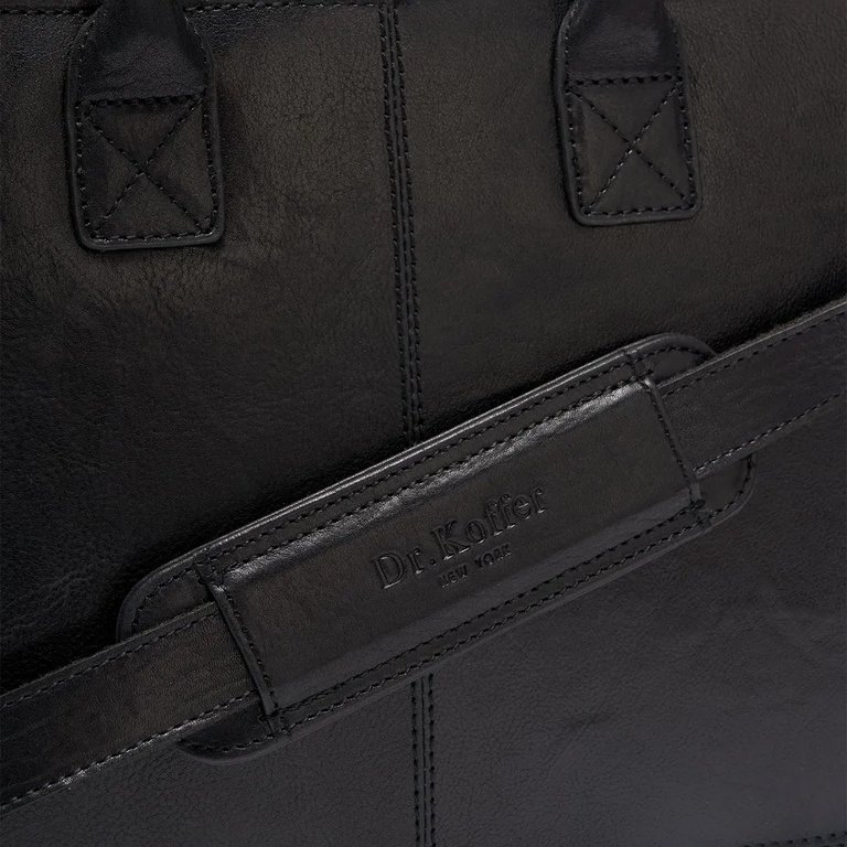 Сумка для документов Dr.Koffer, нат. кожа, черная