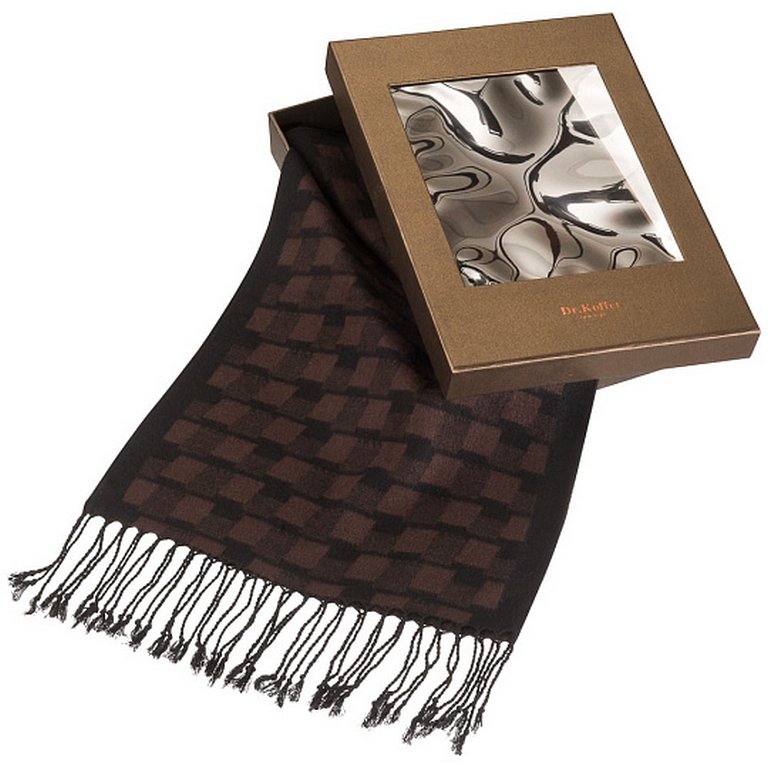 Шарф мужской Dr.Koffer 30*180см,  50% - шелк, 50% - вискоза