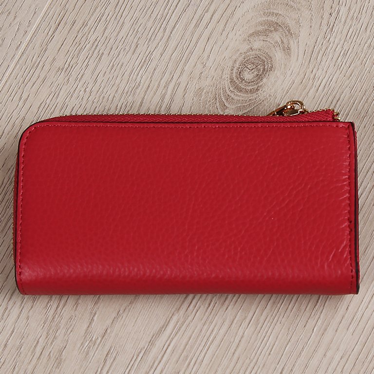 Футляр для ключей FABRETTI нат. кожа, 13,5*8*2,5 см, коралловый