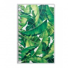 Блокнот А6  48л.,  83*133 мм, на гребне "Зеленые листья" линейка ДПС