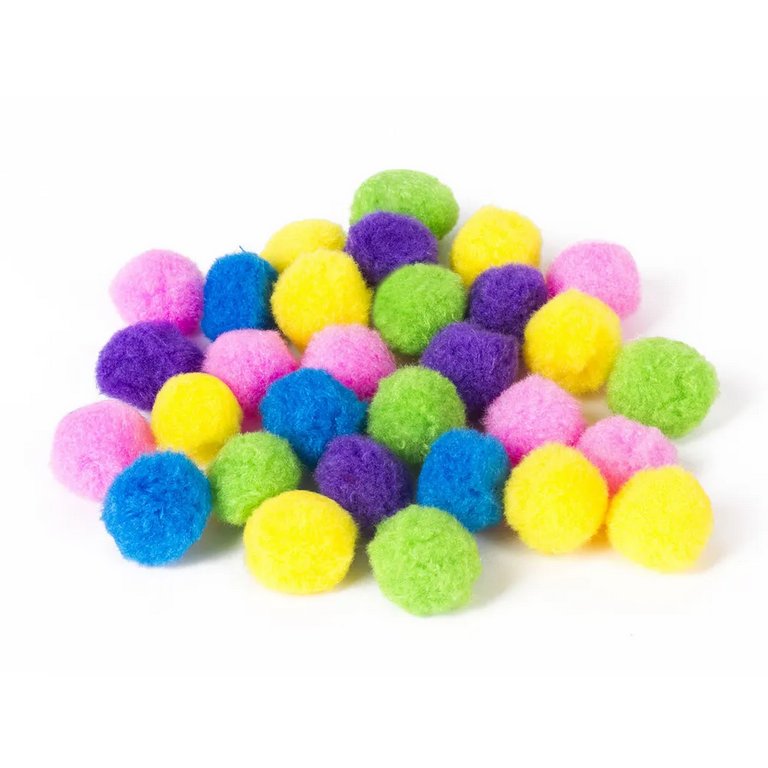 Помпоны 25мм 5 цветов (30шт/уп.) ОСТРОВ СОКРОВИЩ