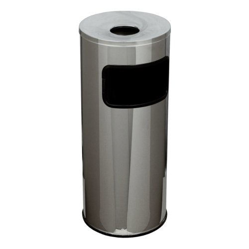 Урна-пепельница для бумаг, металл (30 л.) серый металлик