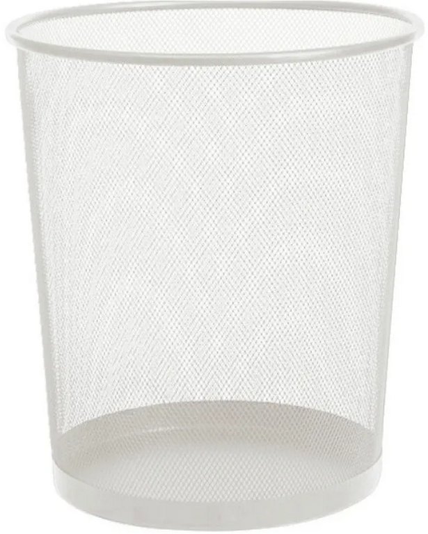 Корзина для бумаг металлическая 20л, серая deVENTE, круглая