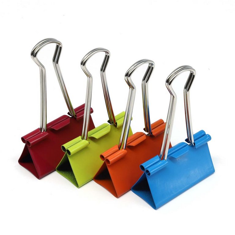 Зажим для бумаг 51 мм цветной Lamark "Неон"