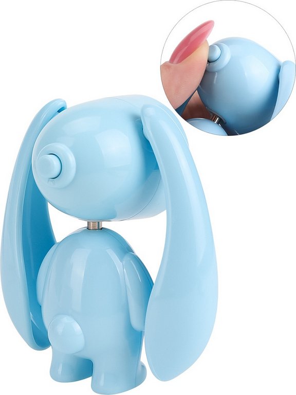 Светильник "Механический зайка" 8,5*7,5 см, пластик, голубой  (батарейки в комплекте)