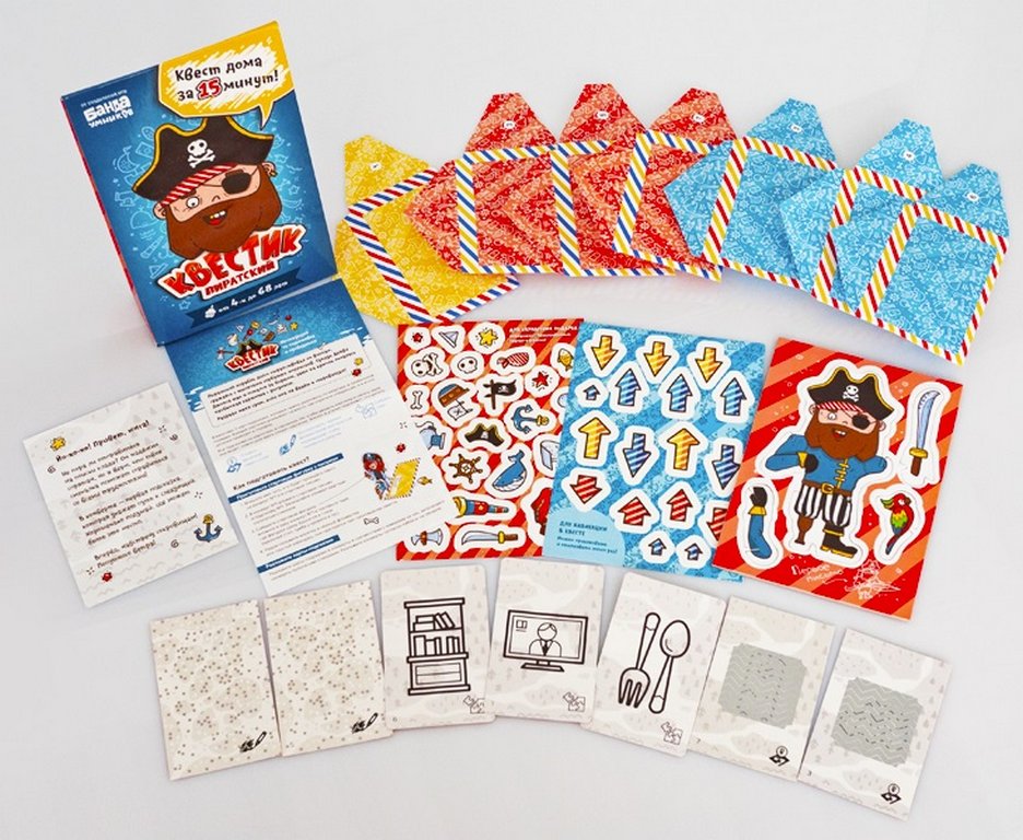 Игра настольная  Квест .4+ "Квестик пиратский Джек" БАНДА умников