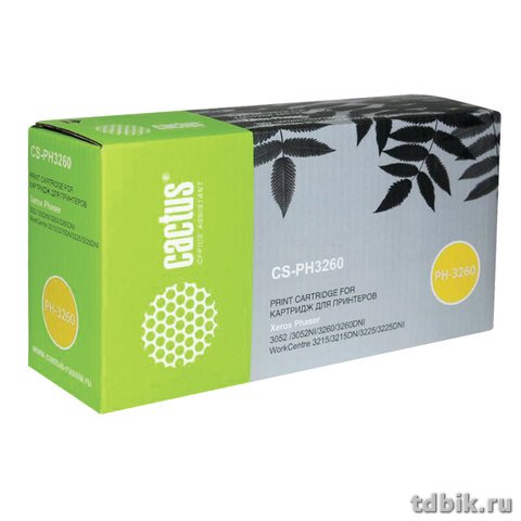 Картридж CACTUS (CS-PH3260) для XEROX WorkCentre 3215/3225/Phaser 3052/3260, ресурс 3000 стр.
