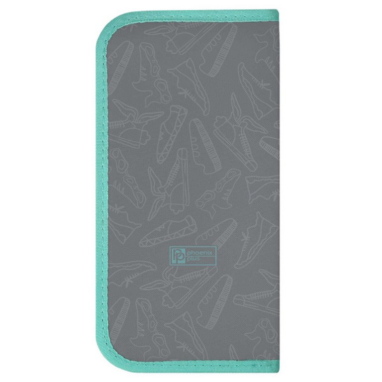 Пенал 1 отд. для девочки Феникс+ "Кеды с кроликом" 10x20x2,5 см (ткань)