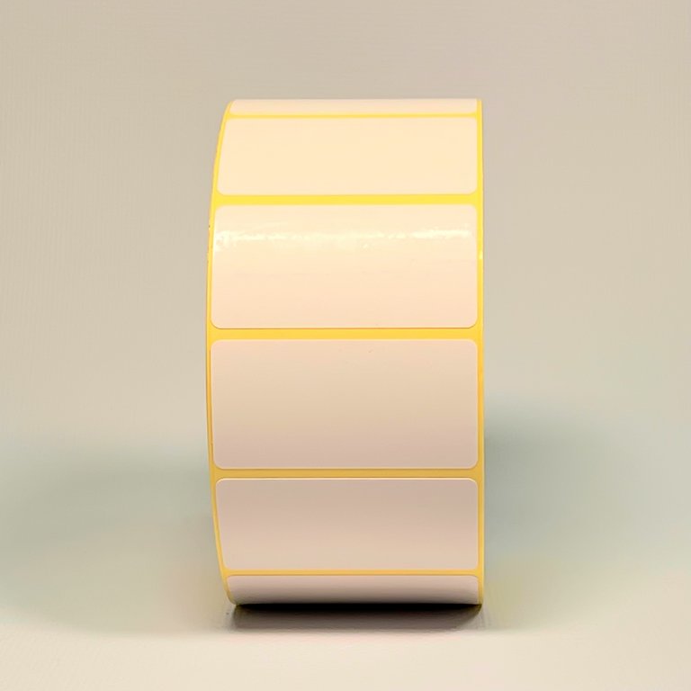 Этикетки 50*25 мм термотрансферные (5000 шт.) ПОЛУГЛЯНЕЦ (вт.76мм)