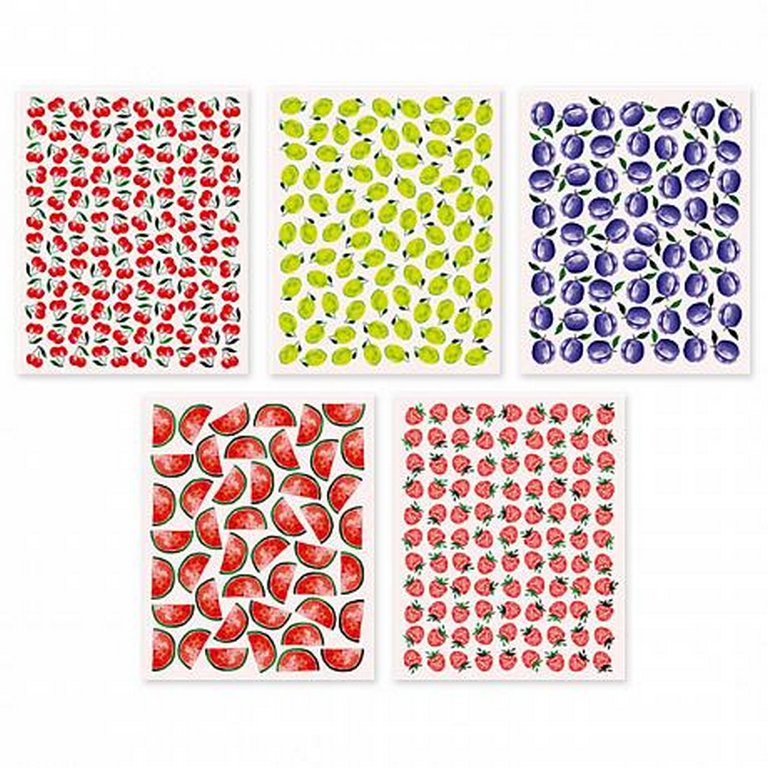 Тетрадь 48 лист кл. А5 на скрепке "Ягодный узор"