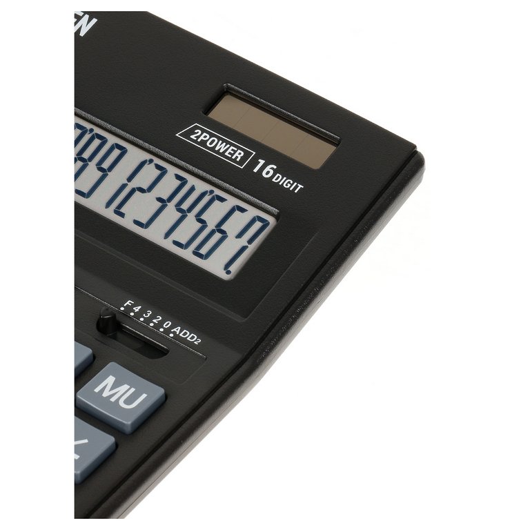 Калькулятор наст. Eleven CDB1601-BK (16 разр., 2 питания, 205*155мм) черный