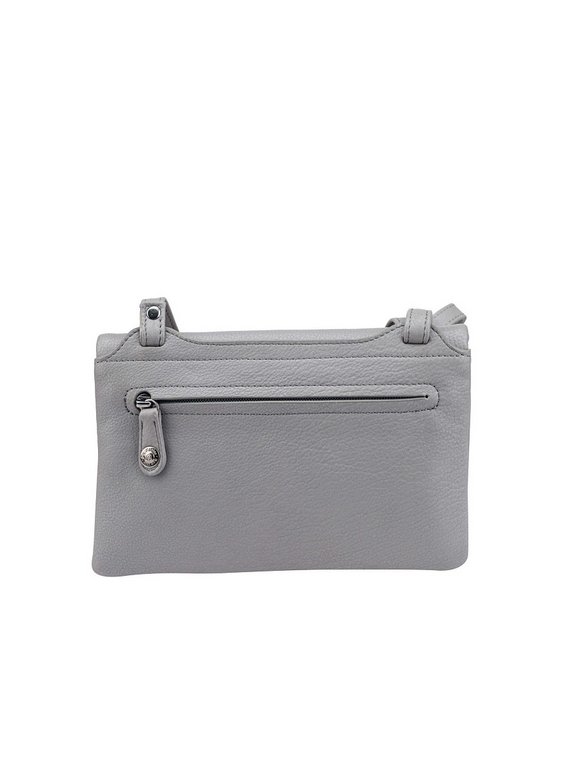 Сумка женская Dr.Koffer 23х15х3см см, нат.кожа серая