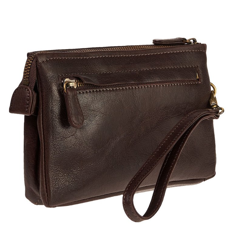 Сумка-органайзер Dr.Koffer 20*13*4см, нат. кожа, коричневый