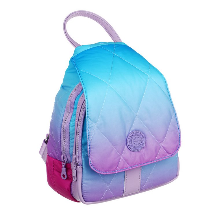 Рюкзак молодежный женский 26*21*12 см "Лазурь" нейлон, иск. кожа