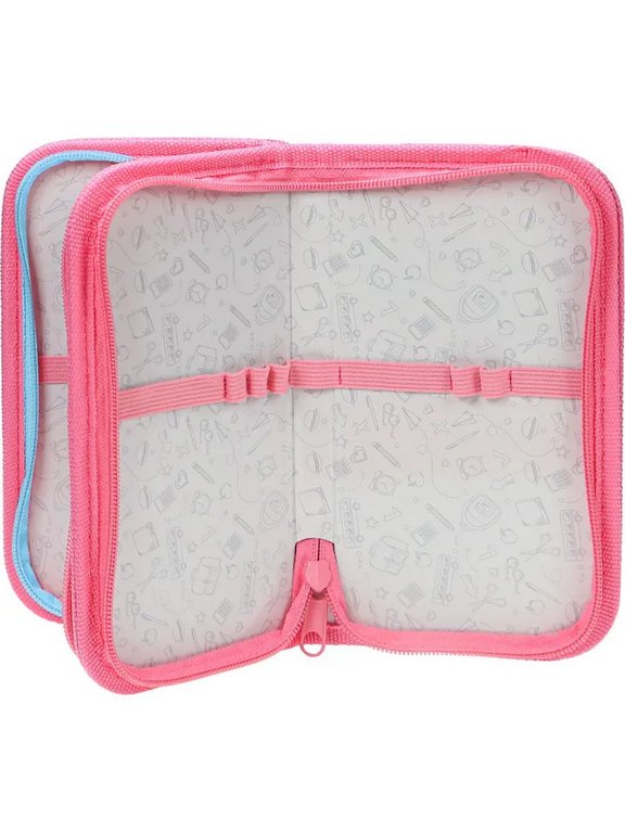 Пенал 2 отд. для девочки Profit "Наушники в красках" 190*105 (ламинир.картон)