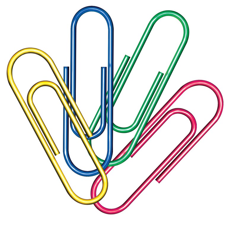 Скрепки 33 мм 100 шт/уп цветные DOLCE COSTO