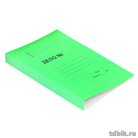 Папка-скоросшиватель Дело картон 360 г/м2, зеленый, мелован.