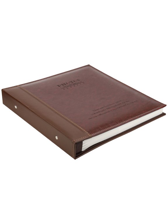 Фотоальбом 500 фото 10*15см "Важное событие" MILAND коричневый, обложка под кожу. в коробке