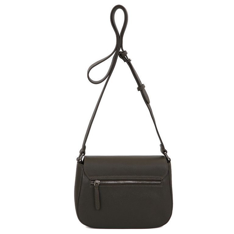 Сумка женская FABRETTI 20*16*8см, нат. кожа, табачный