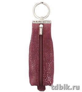 Футляр для ключей Dr.Koffer 4,5*14см, на молнии, фиолетовый