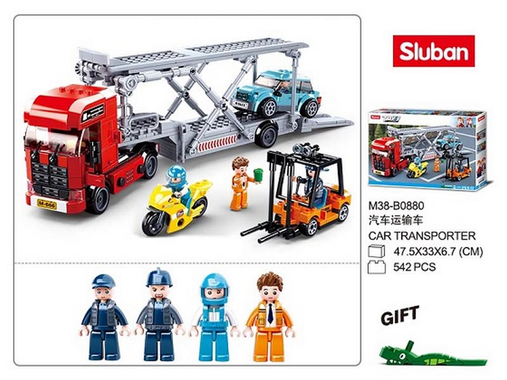 Конструктор пластиковый 542 дет. "Перевозчик машин 2"