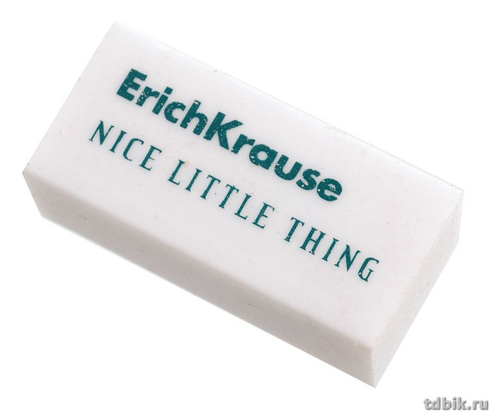 Ластик Erich Krause "NICE LITTLE THING" 32*15*12 мм, белый