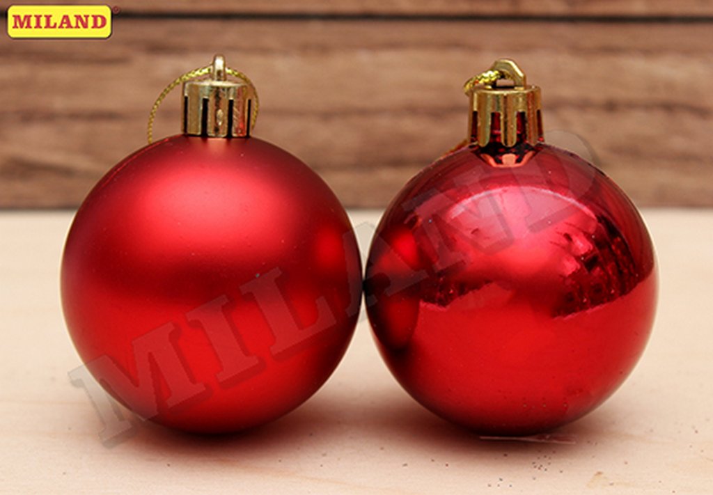 Набор шаров  цвет красный  50 мм 20 шт "Новогодние краски"