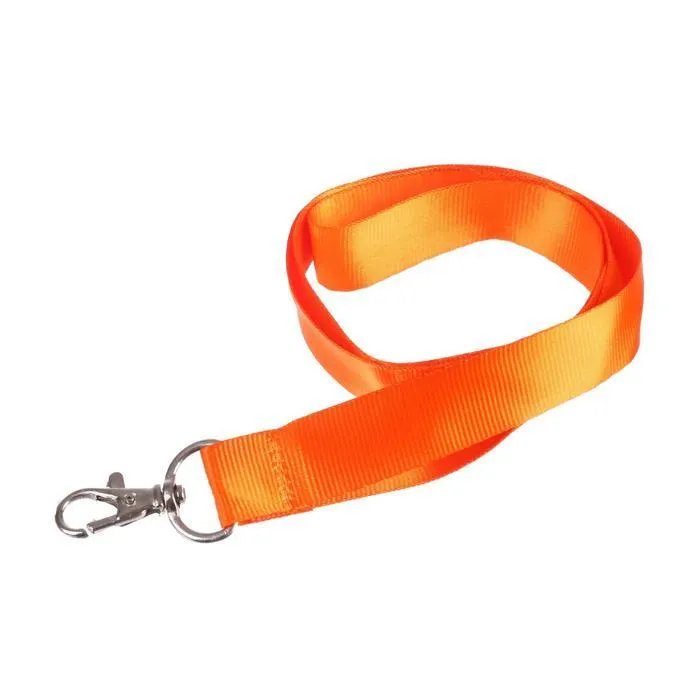 Шнур для бейджа оранжевый с карабином, длина 90 см ширина 2 см Calligrata