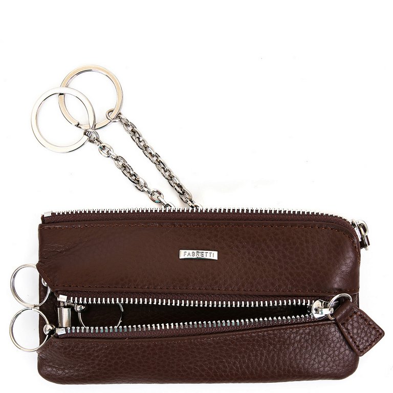Футляр для ключей FABRETTI нат. кожа, 15*8*2см, коричневый