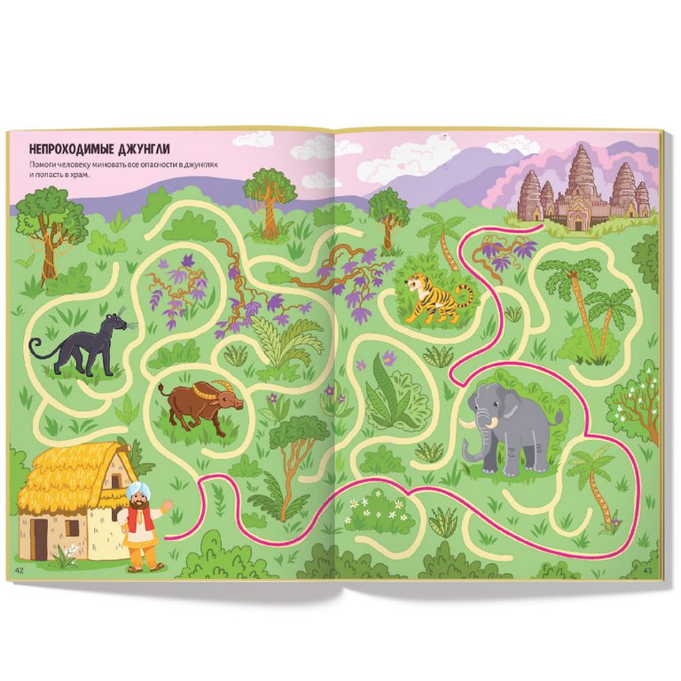 Книга детская Удивительные лабиринты "По тропинкам прошлого" 32 стр. Malamalama