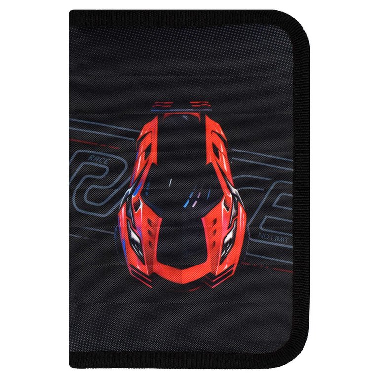 Пенал 1 отд. 1 откид. планка для мальчика Феникс+ "Суперкар" 13.3x20x3.5 см, ткань