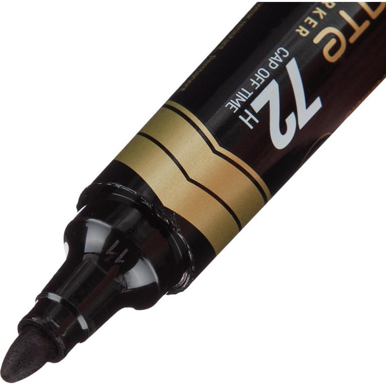 Маркер перманентный   двусторонний 1,5-6мм Deli Mate черный