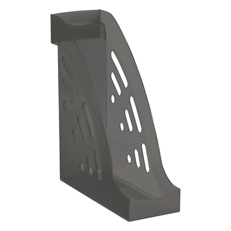 Лоток вертикальный 95 мм Стамм Эксперт с карманом, тонированный серый