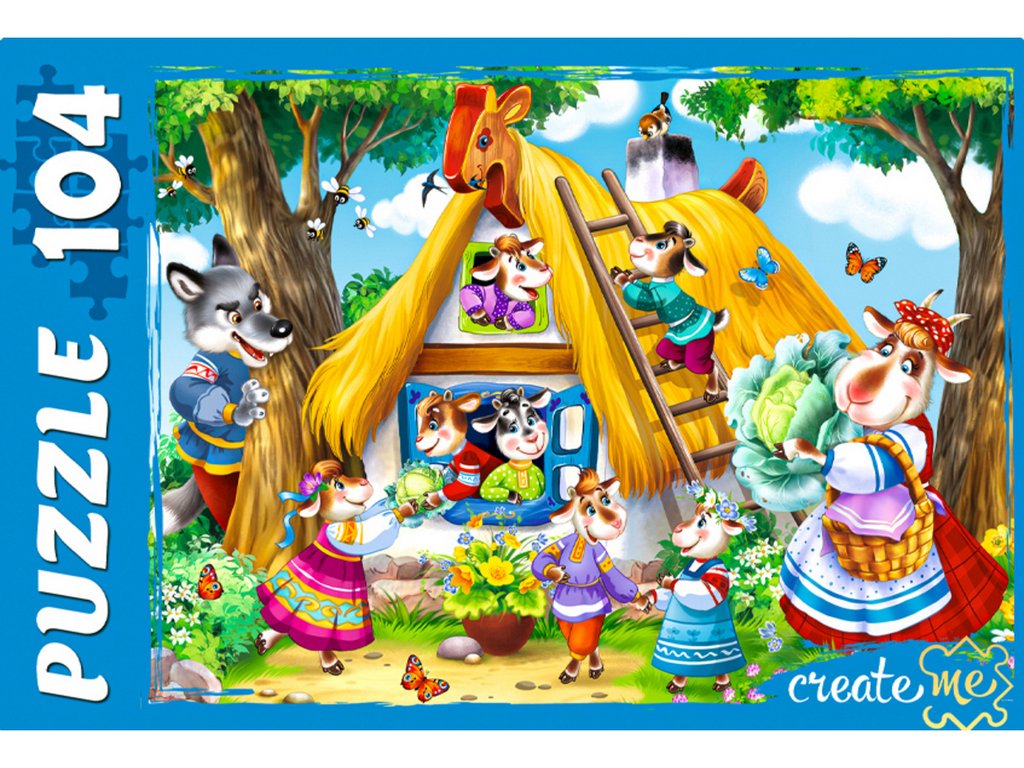 Пазлы  104  дет. "Волк и семеро козлят" Рыжий КОТ
