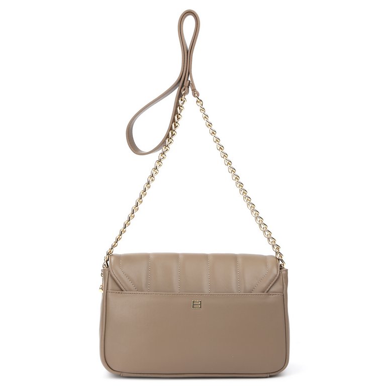 Сумка женская FABRETTI 25х15х8 см, нат. кожа, бежевый