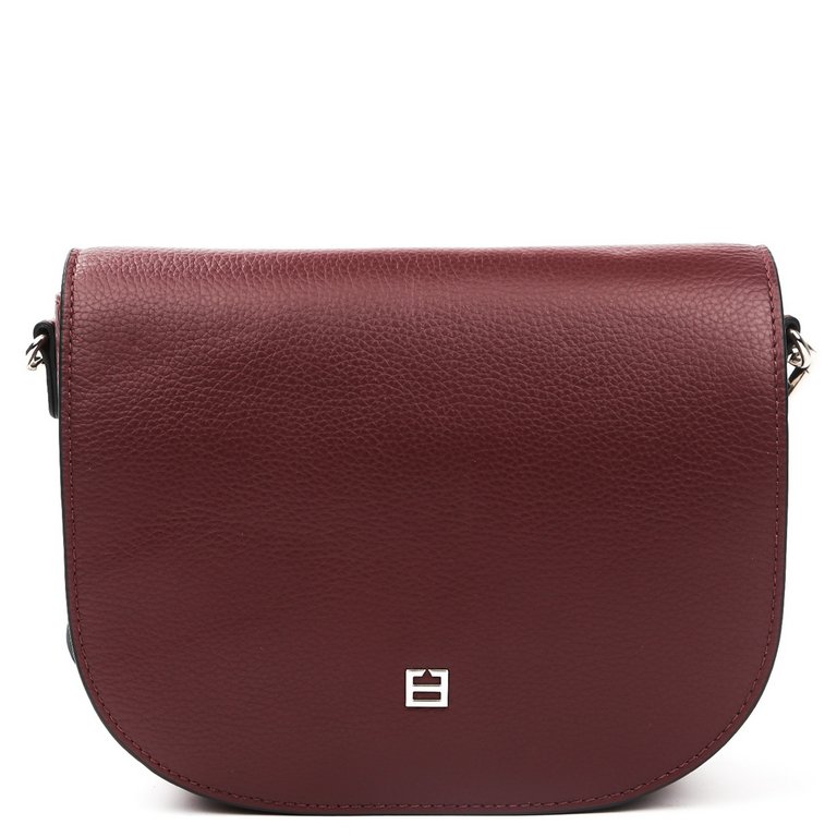 Сумка женская FABRETTI 20х16х6 см, нат. кожа, бордовый