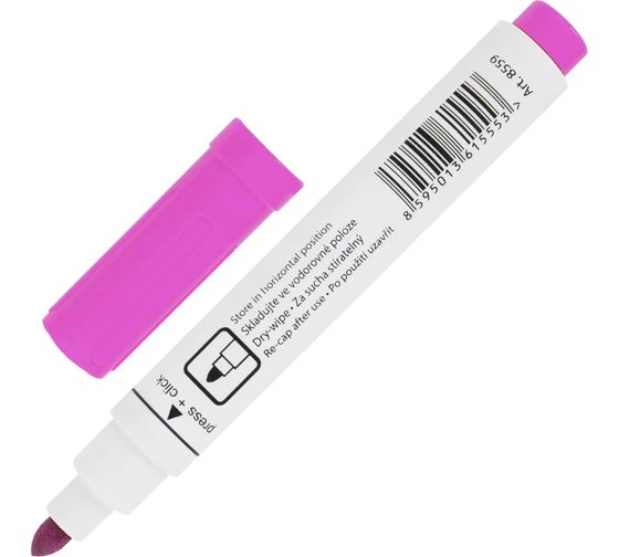 Маркер для доски Centropen 2,5 мм розовый круг.