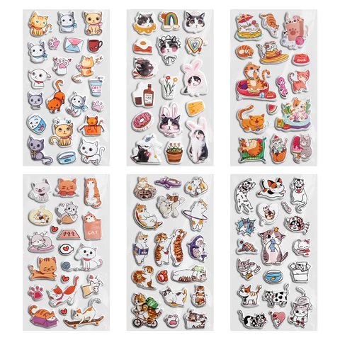 Наклейки  9,5*18 см FUNSTER "Котики" зефирные