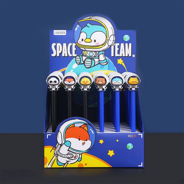 Ручка шариковая сувенирная "Space Team" 0,7мм синяя масляная (ассорти) deVENTE