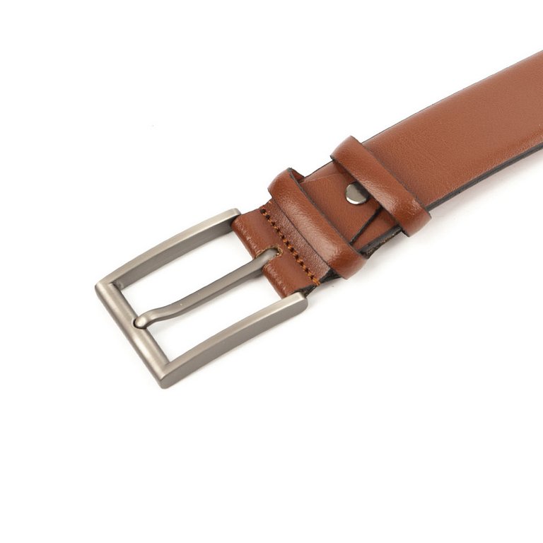 Ремень FABRETTI мужской, натуральная кожа, размер 125, рыжий