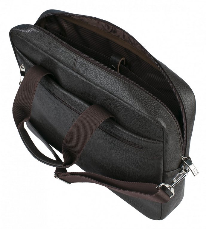 Сумка мужская Franchesco Mariscotti 36*28*7см натур. кожа Леванта, коричневая