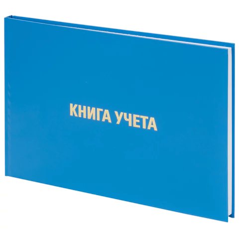 Книга учета  96 лист кл. А4, твердая обложка, бумвинил, альбомный формат BRAUBERG