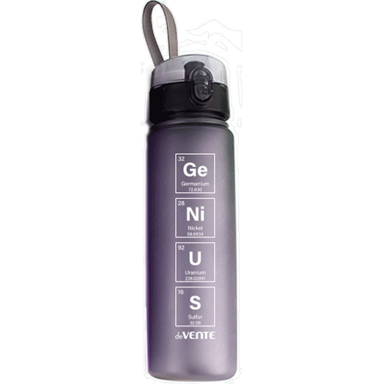 Бутылка пластиковая  560мл "Genius" серая