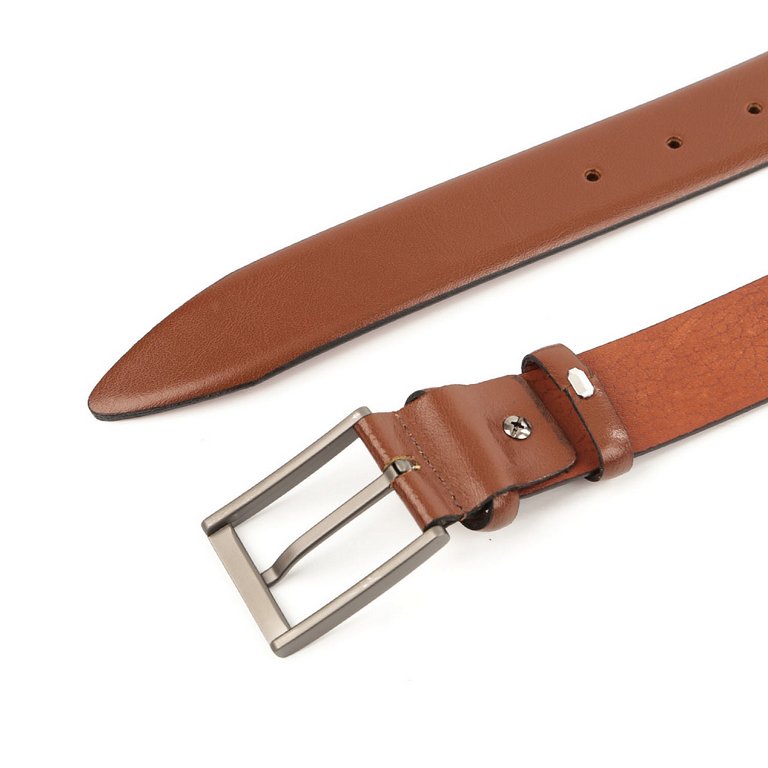 Ремень FABRETTI мужской, натуральная кожа, размер 125, рыжий