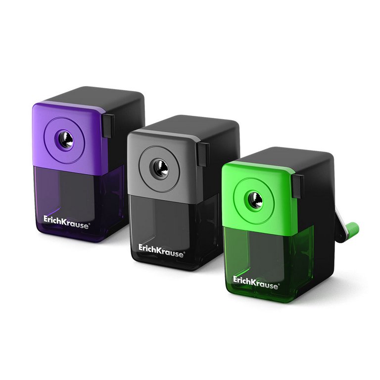 Точилка механическая пластиковый корпус Erich Krause с креплением к столу