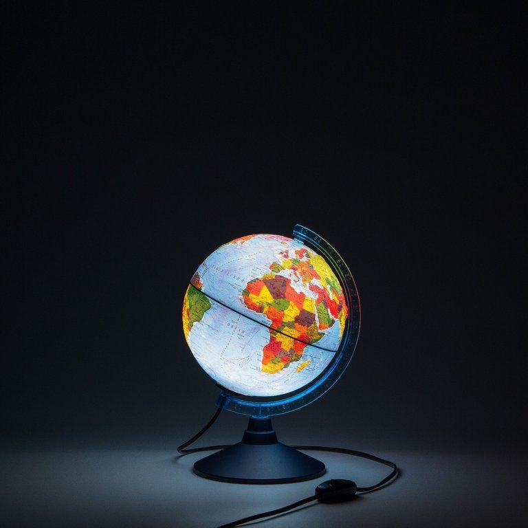 Глобус физический + политический ИНТЕРАКТИВНЫЙ D=21 см с подсветкой Globen (с очками)